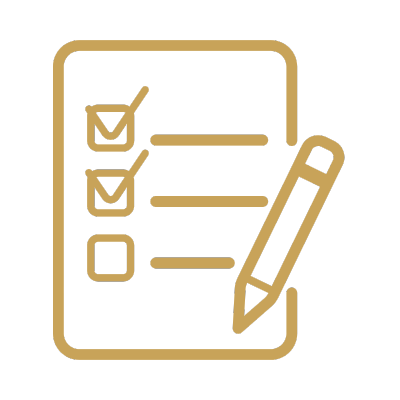 A to-do icon in gold.